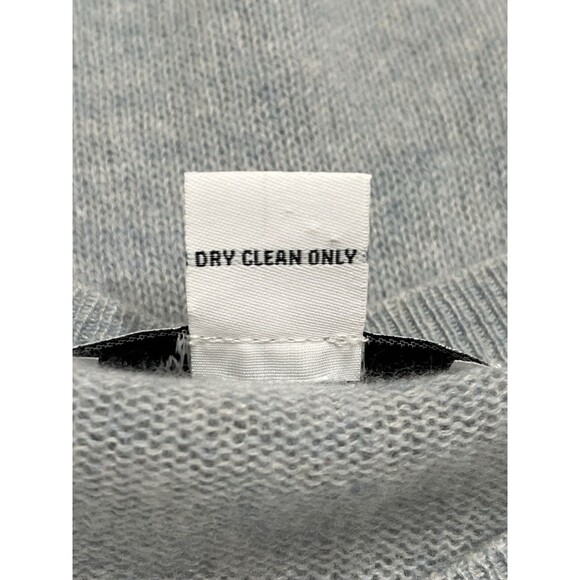 Magaschoni Blue Cashmere Boat Neck Split Hem Sweater Women M Quiet Luxury - Picture 11 of 12